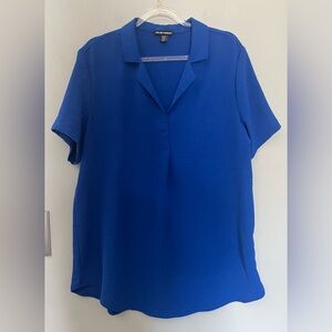HILARY RADLEY SHORT SLEEVE COLLARED BLOUSE